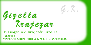 gizella krajczar business card