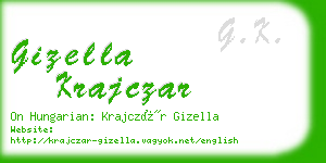 gizella krajczar business card